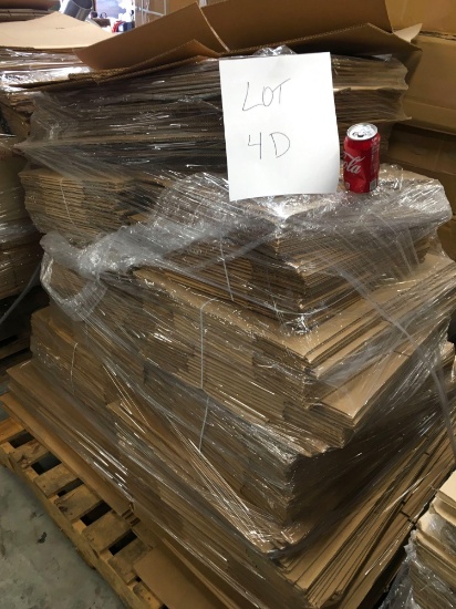 Pallet of assorted sizes, packaging boxes