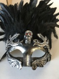 New Black with gray, feathers face masks