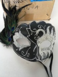 New Black with silver color, glitter, feathered, eye masks