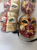 New 3) square 3) round face masks with musical notes accents