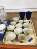 Lot of assorted dishwares, candle holders