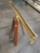 New nautical, floor standing, brass finish body with wooden tripod telescope