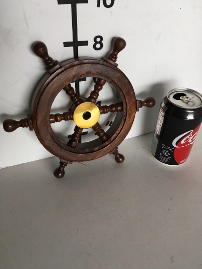 Nautical New, 6" wood ship wheel