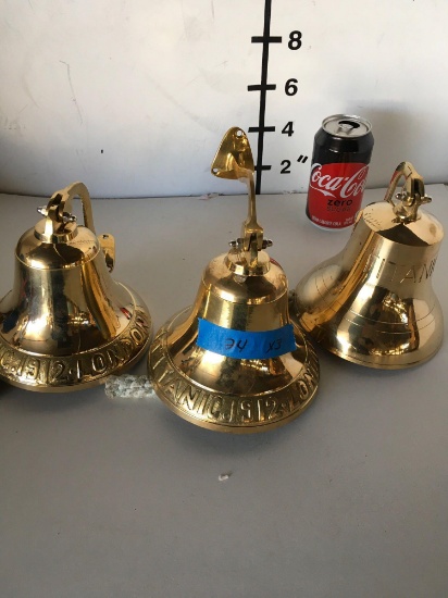 Nautical, 5", gold finish, bells