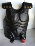 New leather like warrior vest With gold accents