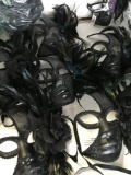 New assorted black feathered masks
