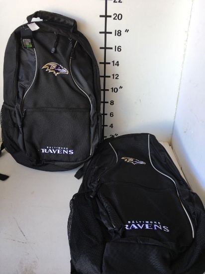 Football team New Baltimore Ravens back packs