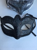 New black with glitter eye mask