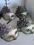 New 6) gold. Purple 6) silver/ gold 6) pink /bronze 6) blue/ gold eye masks