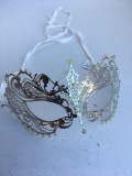 New metal silver with gold rhinestone eye masks