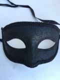 New black with glitter eye masks