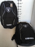 Football team New Raiders back packs