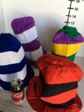 New 5 of each color Dr Seuss Style top hats Size: One Size