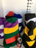 New assorted colors Dr Seuss Style top hats. 2) Multicolor 2) yellow 1) blue 4) purple 3) black 5)