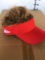 New Flairhair visor, red. Size fits most