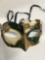 New green/ beige with musical notes eye masks