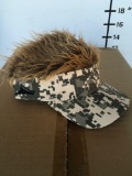 New Flairhair visor, camo/ brown . Size fits most
