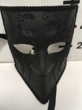 New black with glitter face masks