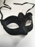 New black with glitter eye masks