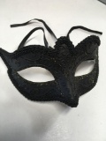 New black with gold glitter eye masks