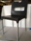 Aluminum dining chairs, Plastic black seat, Made in Italy