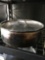 Stainless steel brazing pan with lid, 28 qt