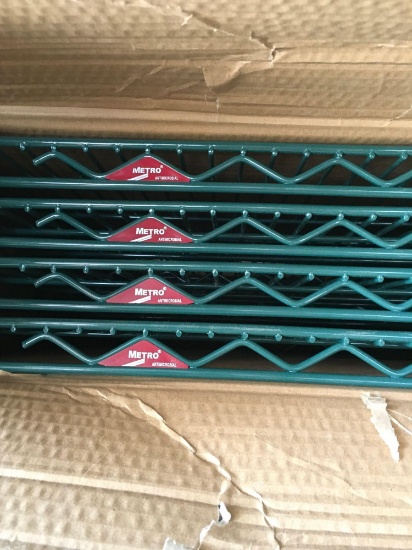 Metro shelves, New, Antimicrobial, 4 shelves, 18 in x 60 in
