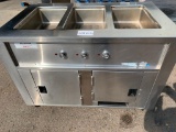 Carter Hoffman top of the line 3 bay hot well holding line with hot holding cabinet below