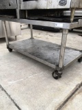 All stainless steel equipment stand with casters, 4 ft