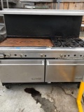 Imperial 4 burner with 3 ft griddle and 2 ovens, Natural gas