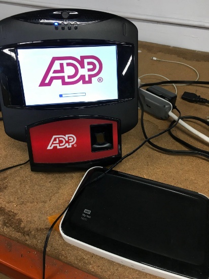 ADP machine turned on. WD My Net no cords
