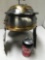 New metal Roman Gallie Geard helmet with brass finish accents. Fits most