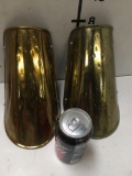 New pair metal brass finish bracers. Fits most