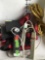 Lot. Assorted cords, surge protectors, Champion red bag, etc