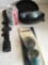 Lot. Telescope, welders cup goggles and Kuku eye wear in case