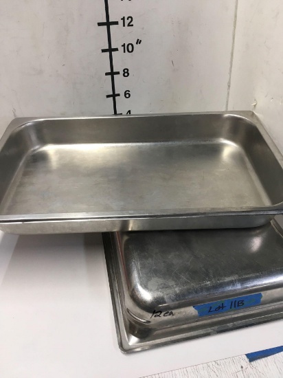 Food pans,full x 2 1/2" , s/s, used