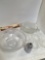 Lot Crystal items. 4) Bowls, fruit bowl, cracker dish, serving bowl