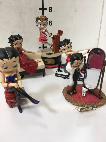 Collectible Betty Boop figurines and music box