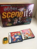 Scene It? Board game, Nintendo DS games Uno and Winks club , Nintendo pocket Pikachu
