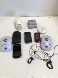 Lot Assorted items. Cell phones, night lights, etc