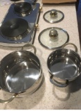 5 piece double burner buffet set. Works