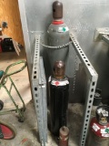 Bottles, 1) acetylene (small), 1) acetylene (30lb), 1) CO2 (50lb)