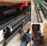 Plastic, black iron and cast iron pipe, assorted diameters, approximately 400 lineal feet