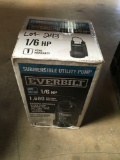 New. Submersible pump, Everbilt utility pump, 1/6 HP, 120v