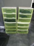 3 drawer stackable plastic storage bins, 15