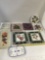 9 pieces. Assorted wall deco, trays, trivets, etc