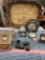 Assorted clocks and Garcia Imports 24” x 17” tray . 10 pieces