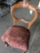 Red Vintage Accent wood frame chair approx 38