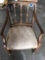 Vintage Provincial Accent Side Chair. Cushion seat wood frame