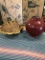 Heavy decorative shell 4” x 16” x 14” & 10” Burgundy vase